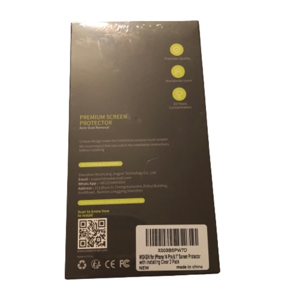 WSKEN Premium Screen Protector for iPhone 14 Pro 6.1 inch, Clear- 2Pack - Picture 2 of 6